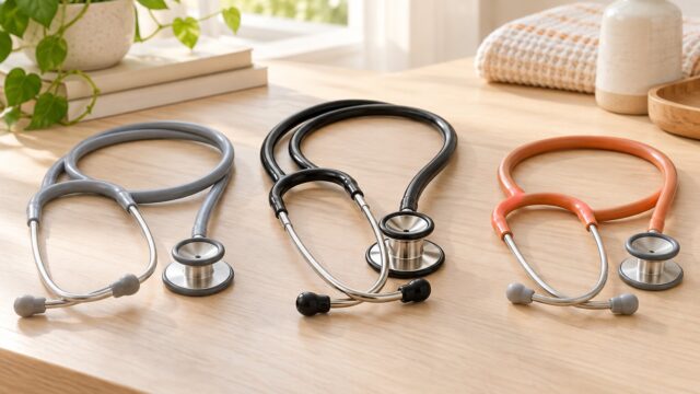 Three stethoscopes compared for home health monitoring